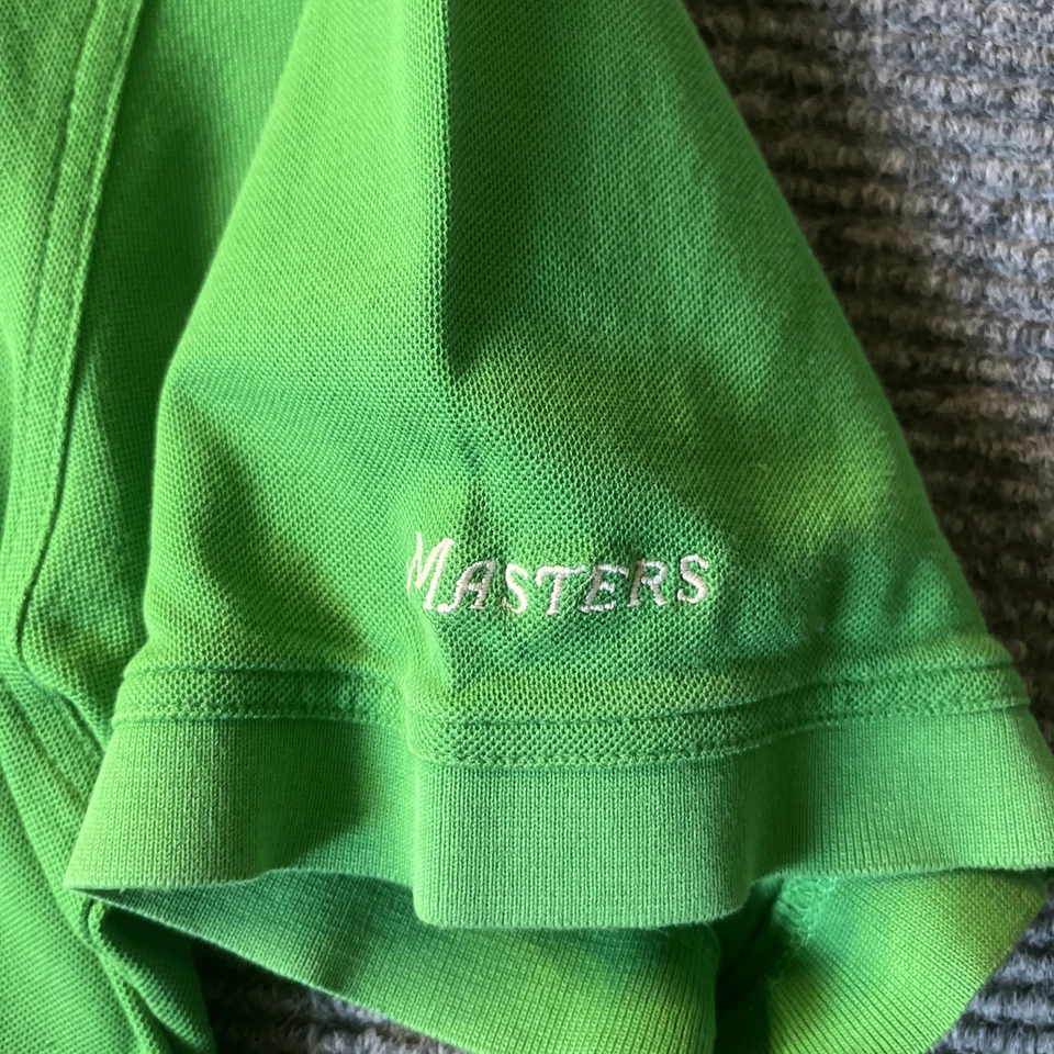 Camisa Polo Grande Mercerizada Dos Capas Vintage Masters Talla L Golf Verde PGA Años 60 Foto 4 de 4