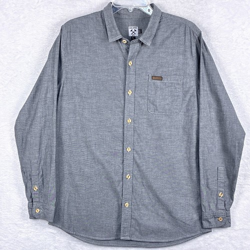 Coalatree Mens L Gray Organic Cotton Classic Preppy Casual Outdoor Shirt USA - Picture 3 of 9