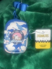 PEANUTS LANYARD POUCH / ID HOLDER   Neoprene   Snoopy Joe Cool   blue camo