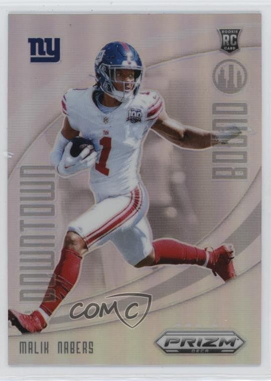 2024 Panini Prizm Deca Downtown Bound Silver Malik Nabers #6 Rookie RC 0jn5