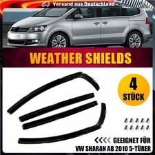 Windabweiser Regenabweiser 4-teilig Schwarz getönt für VW Sharan Ab 2010 5-Türer