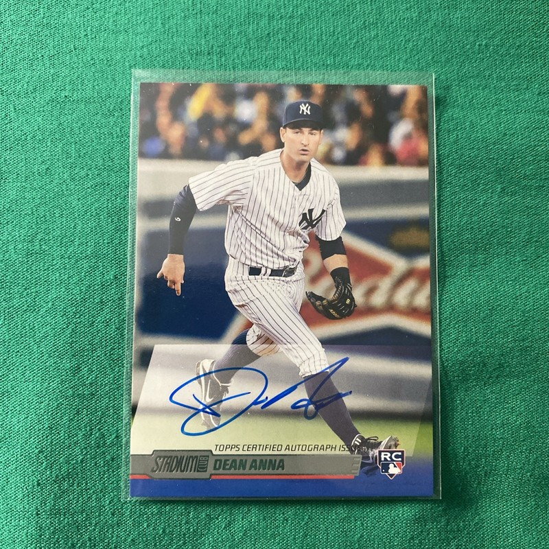 DEAN ANNA 2014 TOPPS STADIUM CLUB AUTOGRAPH ROOKIE CARD NEW YORK YANKEES