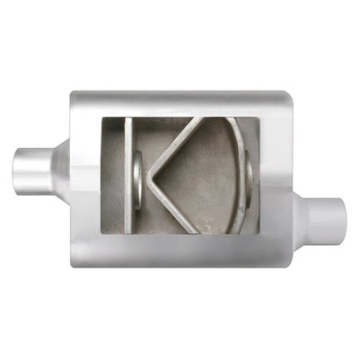 Exhaust Muffler Flowsound Series Stainless Steel Oval Gray Exhaust Muffler 2.5''