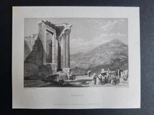 Antique (1833) print - Tivoli - Italy - Harding / Finden