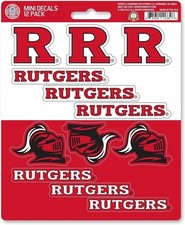 Rutgers University Scarlet Knights 12-Piece Mini Decal Sticker Set, 5x6 Inch...