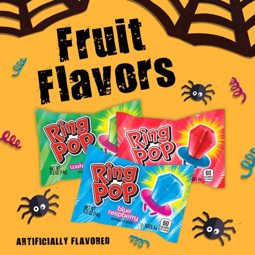 Ring Pop Candy Lollipops - Envuelto individualmente a granel piruleta variedad fiesta P... - Imagen 3 de 5