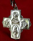 Chapel Sterling WWII GI’s Dog tag Chain Scapular St Christopher Miraculous Medal