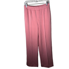 A New Day Pants Women's Small Pink Straight Leg Pleated Pull On Solid NWT