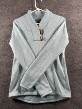 Eddie Bauer Womens Small Blue Fleece Pullover Toggle Neck Long Sleeve