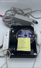 Nintendo Wii Black RVL-001 Console Michael Jackson Game Remote Nunchuck Bundle