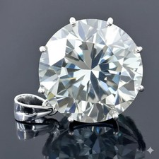 RARE 20 Ct Certified White Diamond Pendant, FREE Diamond Studs & No Tariffs.