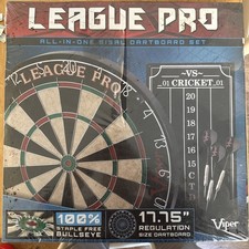 NWB VIPER League Pro Sisal Regulation DARTBOARD SET Steel Tip Darts, Scoreboard