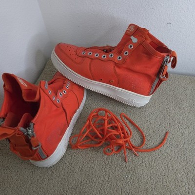 Nike SF Air Force 1 Mid Team Orange Mens 8.5 Sneakers Shoes 917753 800 S23