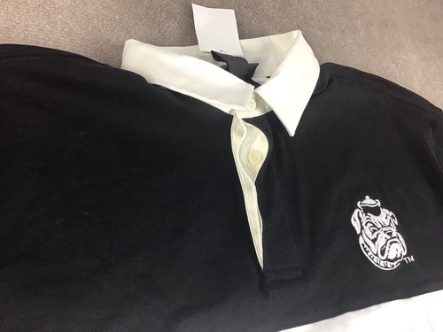 H&M Yale University Men's Black/White Relaxed Fit Rugby Polo Shirt Sz XL - Picture 8 of 16