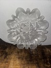 Walther Glass Plate Germany Christmas Scene Embossed Frosted and Clear Glass — photo 1