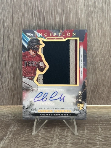 2023 Topps Inception Rookie Jumbo Patch Auto Corbin Carroll /50 Red