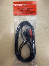 RadioShack Shielded 6FT Y-Adapter Audio Cable Mini Plug to 3.5mm 42-2481B