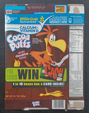 2009 General Mills Cocoa Puffs Cash Card Cereal Box Flat
