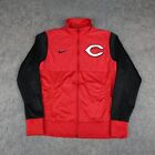 Cincinnati Reds Jacket Mens Small Red Black Nike Track Mlb Baseball Full Zip S