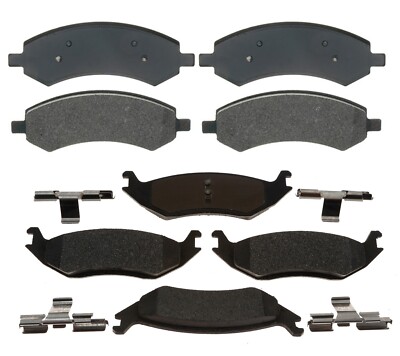 Front Rear Semi-Metallic Brake Pad Sets Kit ACDelco For Aspen Durrango Ram 1500