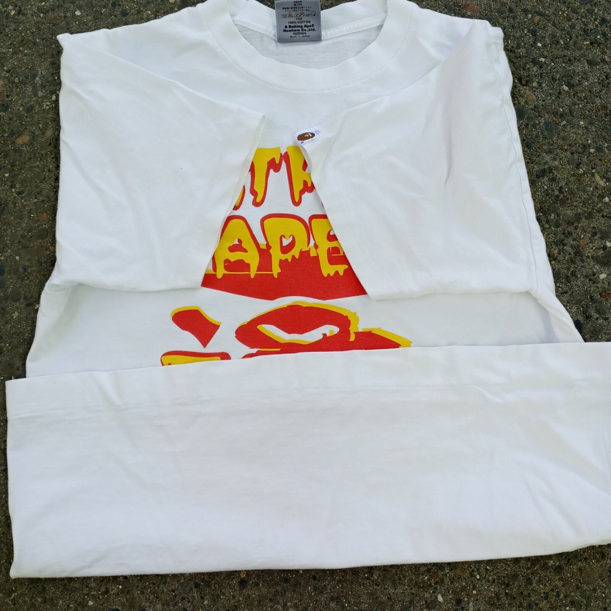 VINTAGE BAPE A BATHING APE SINGLE STICH T-SHIRT SIZE MEDIUM | eBay