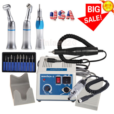 Dental Lab Marathon Electric Micromotor Polishing / 35K rpm Motor Handpiece 、Bur