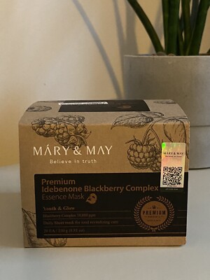 Mary & May - Premium Idebenone Blackberry Complex Essence Mask 250gr 20 Sheets