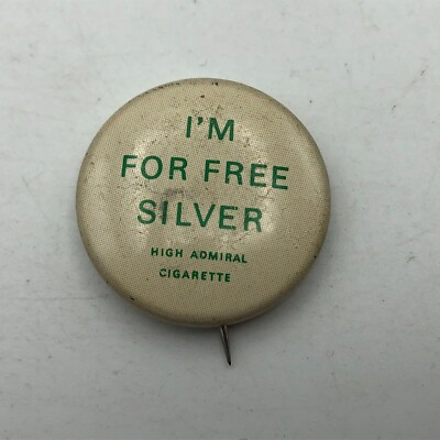 #ad Pinback Free Silver High Admiral Cigarettes Button Pin Badge 1972 Vintage REPRO $9.95