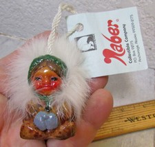 Alaska Naber Collectible hand made Keychain, Tiny Eskimo, Made in Alaska 