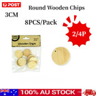 3cm Round Wooden Chips Wood Slice DIY Handcraft Craft Kraft Ornament Hanging Tag
