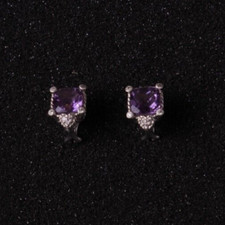 Judith Ripka 925 Sterling Silver CZ Amethyst ...