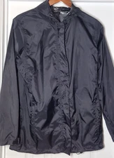 Magellan Outdoors Womens M Hooded Rain Jacket Lightweight Black Taped Seams
