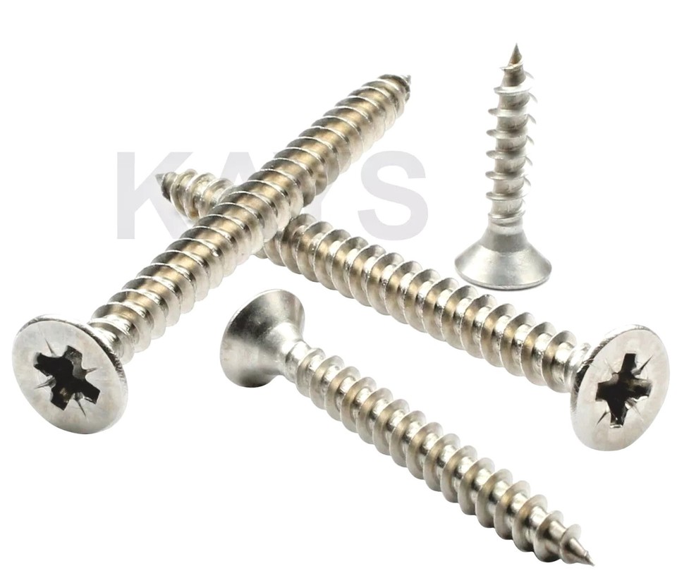 Pozidriv Screws 5mm Pan Head Chipboard Screws - Pozi Drive, Fully Threaded, A2 Stainless Steel Wood Screws - Foto 12