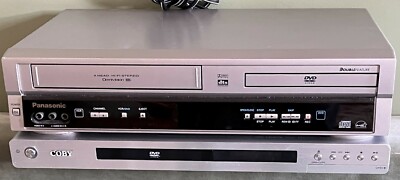 Lot of 2 Players: Panasonic PV-D734S DVD-VCR Combo & Coby DVD-598