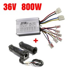 36V 800W Electric Motor Brush Controller Box Throttle Grip for Go Karts ATV US