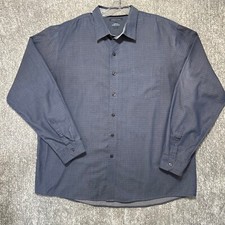Van Heusen Studio Dress Shirt Slim Fit Dotted Pattern Long Sleeve Men's XXL