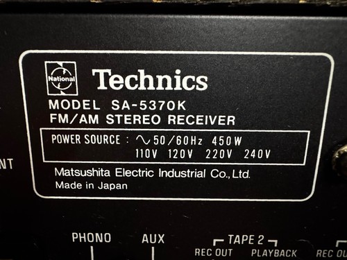 Technics SA-5370K FM / AM Stereo Receiver HiFi Verstärker - Bild 12 von 14
