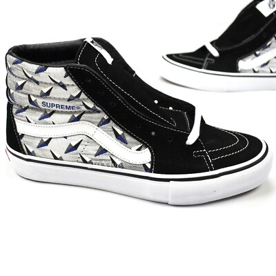 NWT Supreme SS19 Vans Sk8 Hi Pro Diamond Plate Print Sneakers