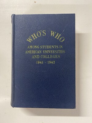 Who's Who Among Students In American Universities And Colleges1941-1942
