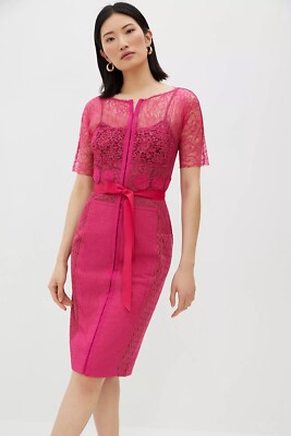 New Anthropologie Byron Lars Carissima Sheath Dress-Pink sz 00