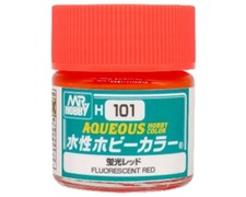 Mr. Hobby Aqueous Hobby Color Fluorescent Red (10ml) H101 Modeling