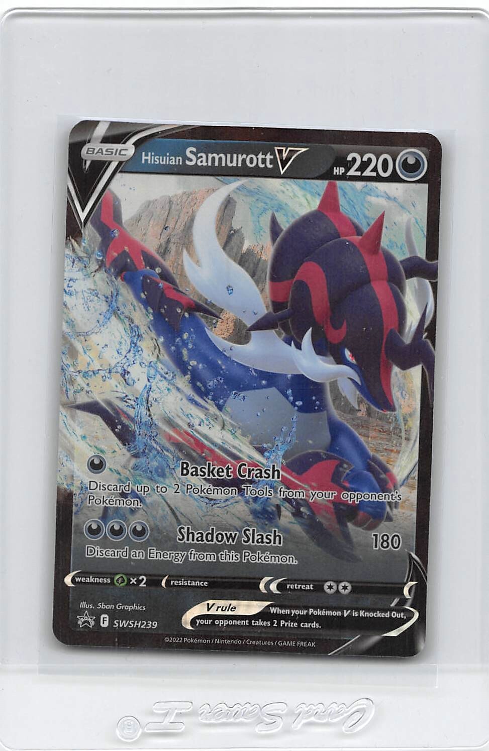 Hisuian Samurott V SWSH239 - Black Star Promo - Ultra Rare Holo Pokemon Card  NM
