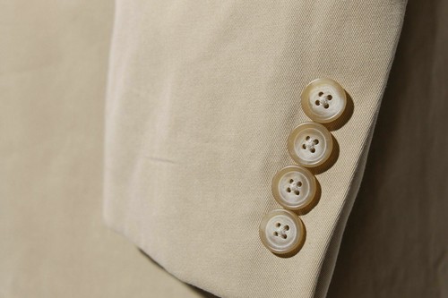 J. Crew Men's Beige Tan Cotton 3 Btn Sport Coat Jacket Blazer Size 42L - Picture 3 of 9