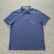 Izod Polo Shirt Mens Large Blue Short Sleeve Golf Preppy Casual