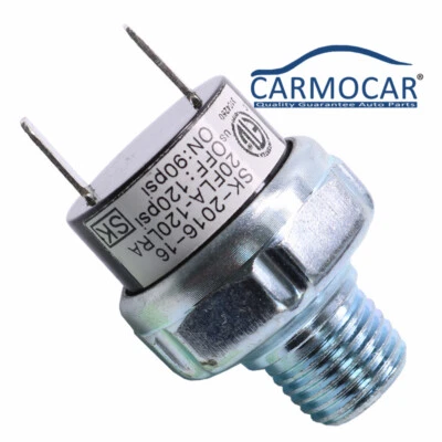 CARMOCAR Air Pressure Switch 90-120PSI Tank Mount Thread 1/4" NPT 12V/24V For Train Horn