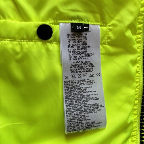 Diesel Men M Down Vest Yellow Fluorescent Polyester Luxury Stylish Casual Used - Picture 19 of 20