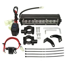 Led Headlight Light Bar Lighting Kit Driving Lamp For 7/8” Handlebars Dirt Bike