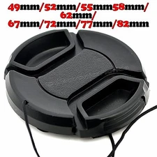 LOT - Center Pinch Photo Lens Cap cover for Camera Lenses 37 to 95 mm Universal