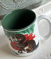 Vintage 1992 Creative Concepts Mug "Christmas Kitty"  Adorable