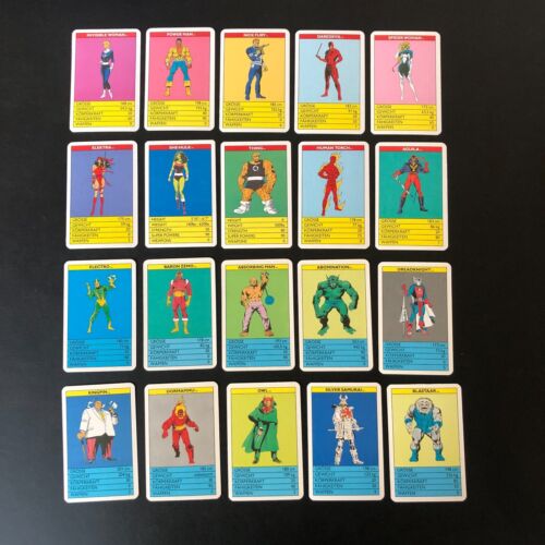 1988 Marvel Super Heroes - Villians lote de 20 tarjetas Elektra Daredevil Human Torch - Imagen 1 de 18
